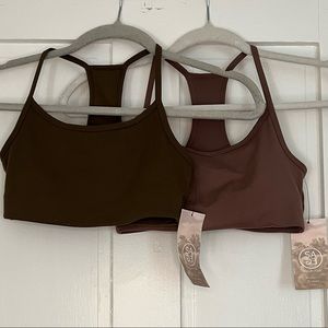 Sage sports bra size xs  green and tan/brown